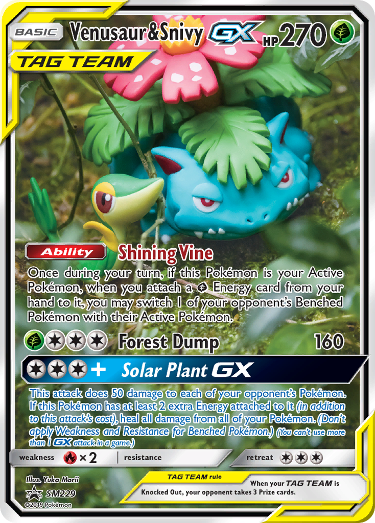 Venusaur & Snivy GX (Holofoil)