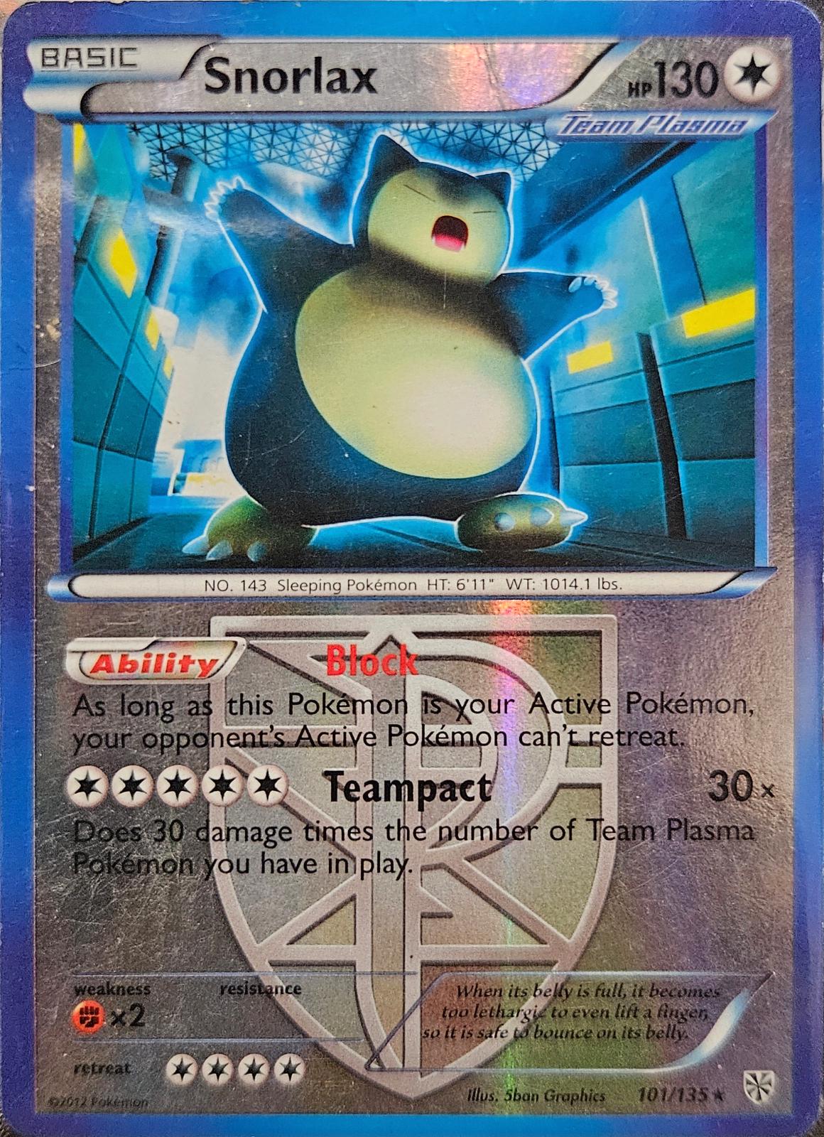Snorlax (Team Plasma) (Reverse Holofoil)