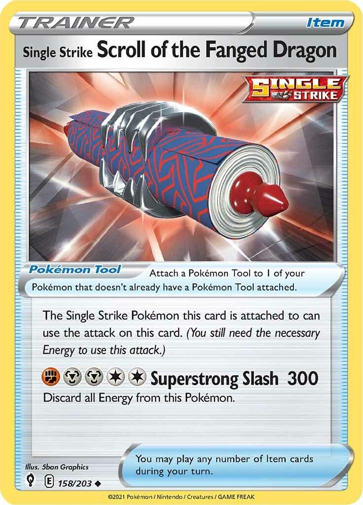 Single Strike Scroll of the Fanged Dragon (Reverse Holofoil)