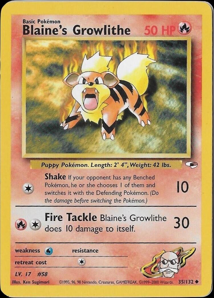 Blaine's Growlithe (1st Edition)