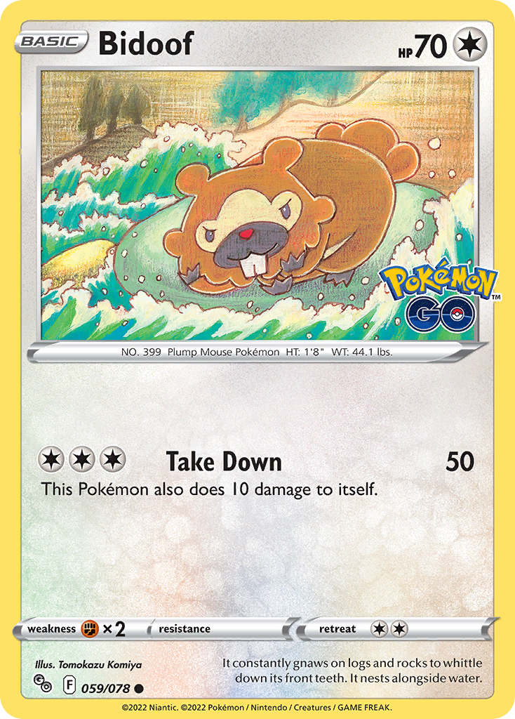 Bidoof (Peelable Ditto) (Reverse Holofoil)